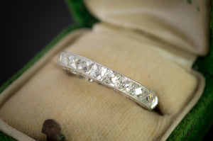 3.9CTW FRENCH CUT ETERNITY BAND IN PLATINUM - SinCityFinds Jewelry