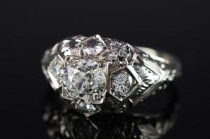 ART DECO OLD EUROPEAN CUT DIAMOND RING - SinCityFinds Jewelry