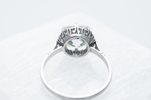 VINTAGE PLATNUM MOUNTING WITH 10.5MM OEC MOISSANITE - SinCityFinds Jewelry