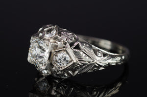 ART DECO OLD EUROPEAN CUT DIAMOND RING - SinCityFinds Jewelry