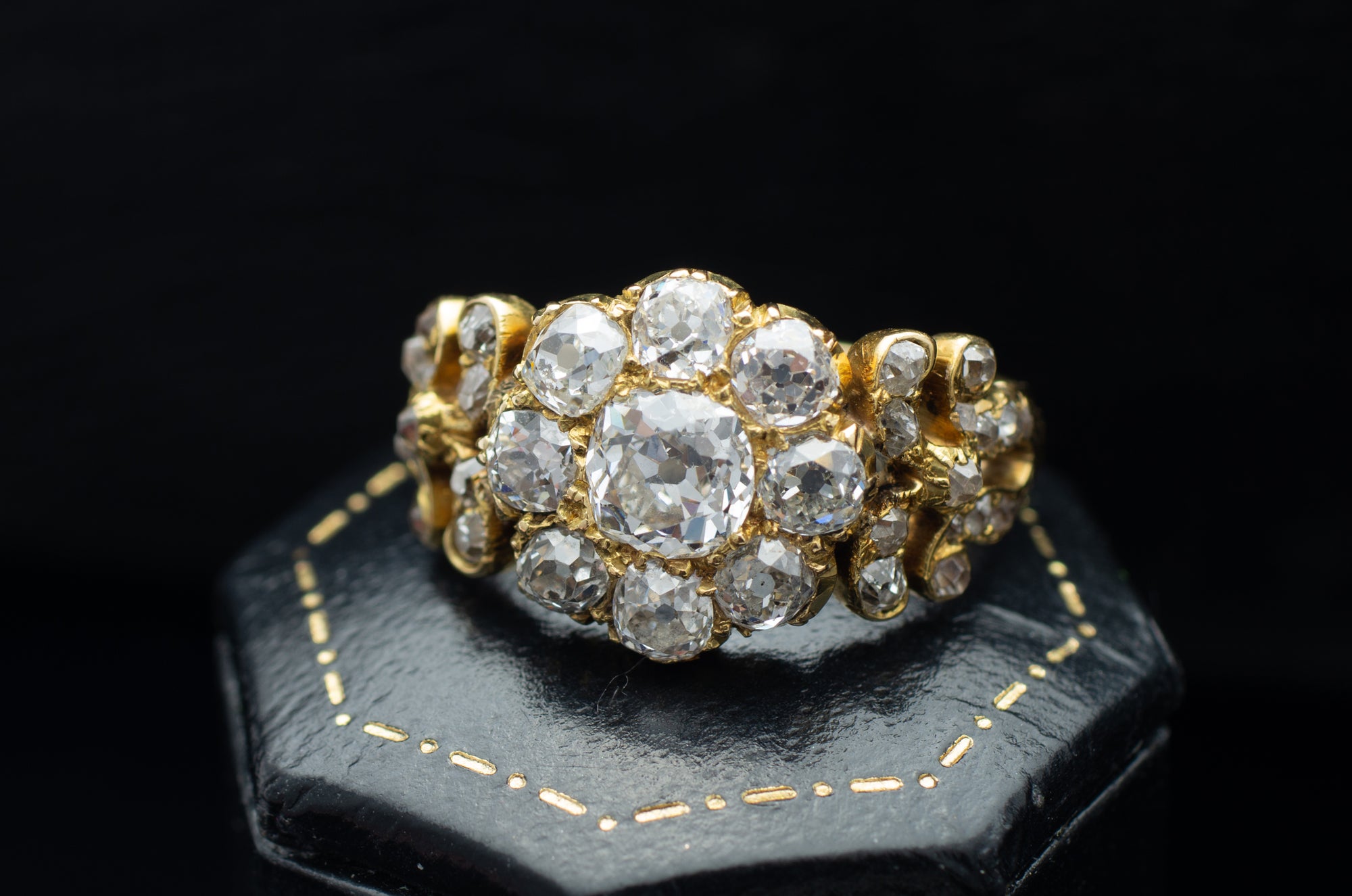 2.5CTW ANTIQUE OLD MINE CUT DIAMOND RING - SinCityFinds Jewelry