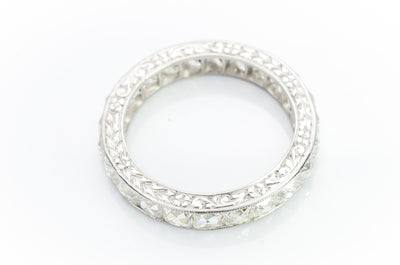 3.9CTW FRENCH CUT ETERNITY BAND IN PLATINUM - SinCityFinds Jewelry