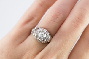 ART DECO OLD EUROPEAN CUT DIAMOND RING - SinCityFinds Jewelry