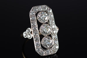 3.4CTW OLD EUROPEAN CUT DIAMOND RING - SinCityFinds Jewelry