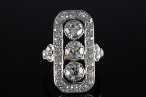 3.4CTW OLD EUROPEAN CUT DIAMOND RING - SinCityFinds Jewelry