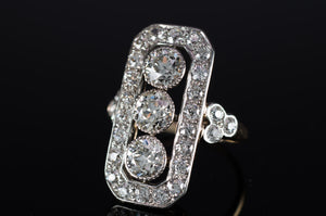 3.4CTW OLD EUROPEAN CUT DIAMOND RING - SinCityFinds Jewelry