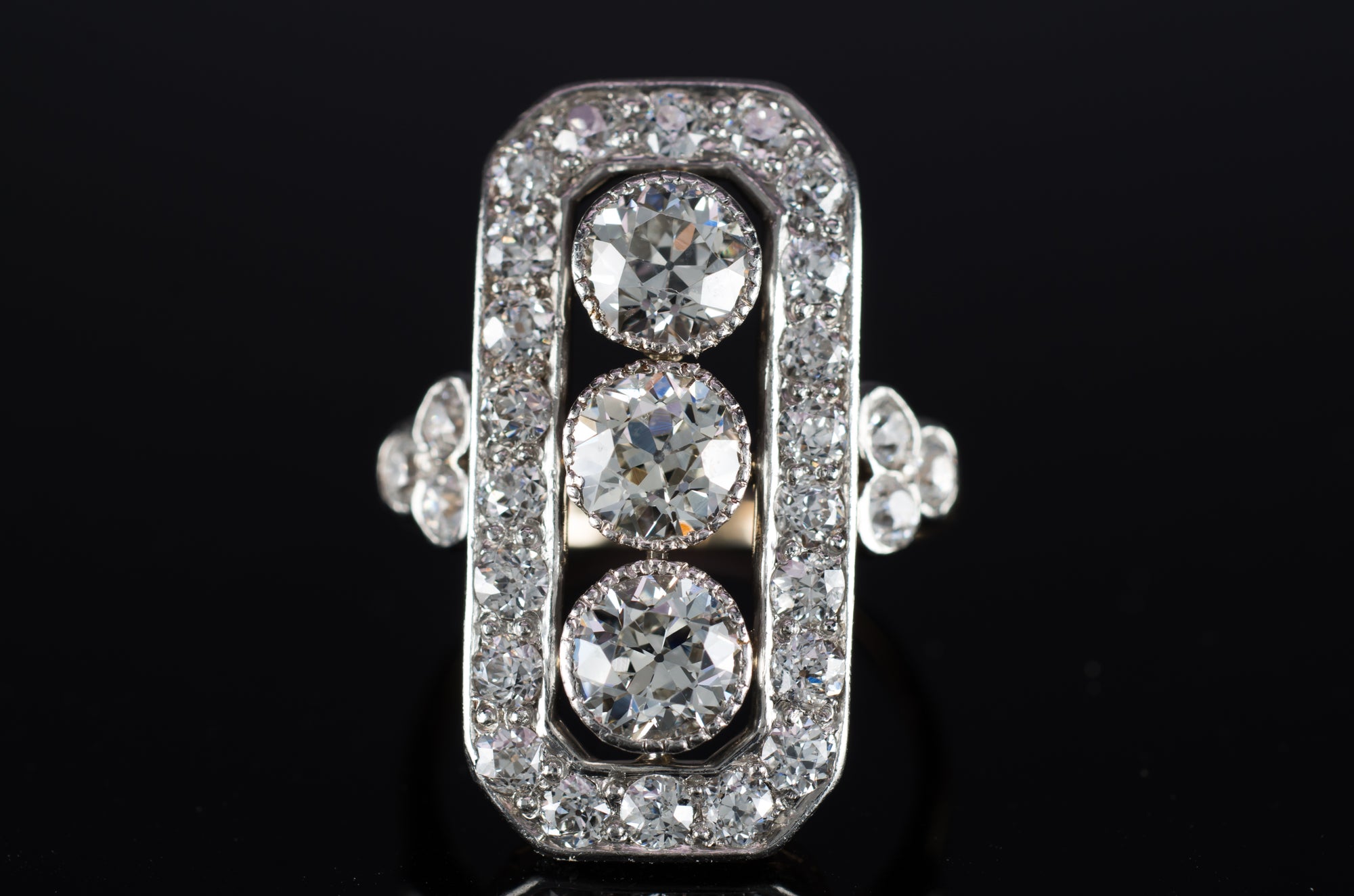 3.4CTW OLD EUROPEAN CUT DIAMOND RING - SinCityFinds Jewelry