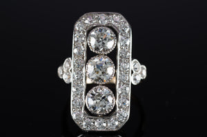 3.4CTW OLD EUROPEAN CUT DIAMOND RING - SinCityFinds Jewelry