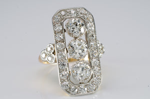 3.4CTW OLD EUROPEAN CUT DIAMOND RING - SinCityFinds Jewelry