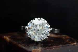 VINTAGE PLATNUM MOUNTING WITH 10.5MM OEC MOISSANITE - SinCityFinds Jewelry