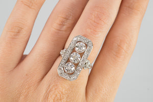 3.4CTW OLD EUROPEAN CUT DIAMOND RING - SinCityFinds Jewelry