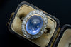 VINTAGE CABOCHON LIGH BLUE LAVENDER SAPPHIRE RING WITH DIAMOND HALO - SinCityFinds Jewelry