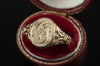 VINTAGE  YELLOW GOLD SIGNET RING "CJ" - SinCityFinds Jewelry