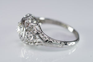 ART DECO OLD EUROPEAN CUT DIAMOND SOLITAIRE - SinCityFinds Jewelry