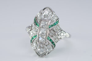 FRENCH CUT DIAMOND RING IN PLATINUM - SinCityFinds Jewelry