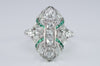 FRENCH CUT DIAMOND RING IN PLATINUM - SinCityFinds Jewelry