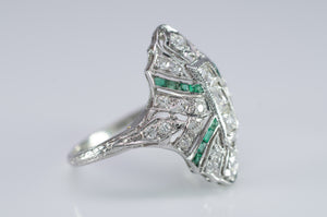 FRENCH CUT DIAMOND RING IN PLATINUM - SinCityFinds Jewelry