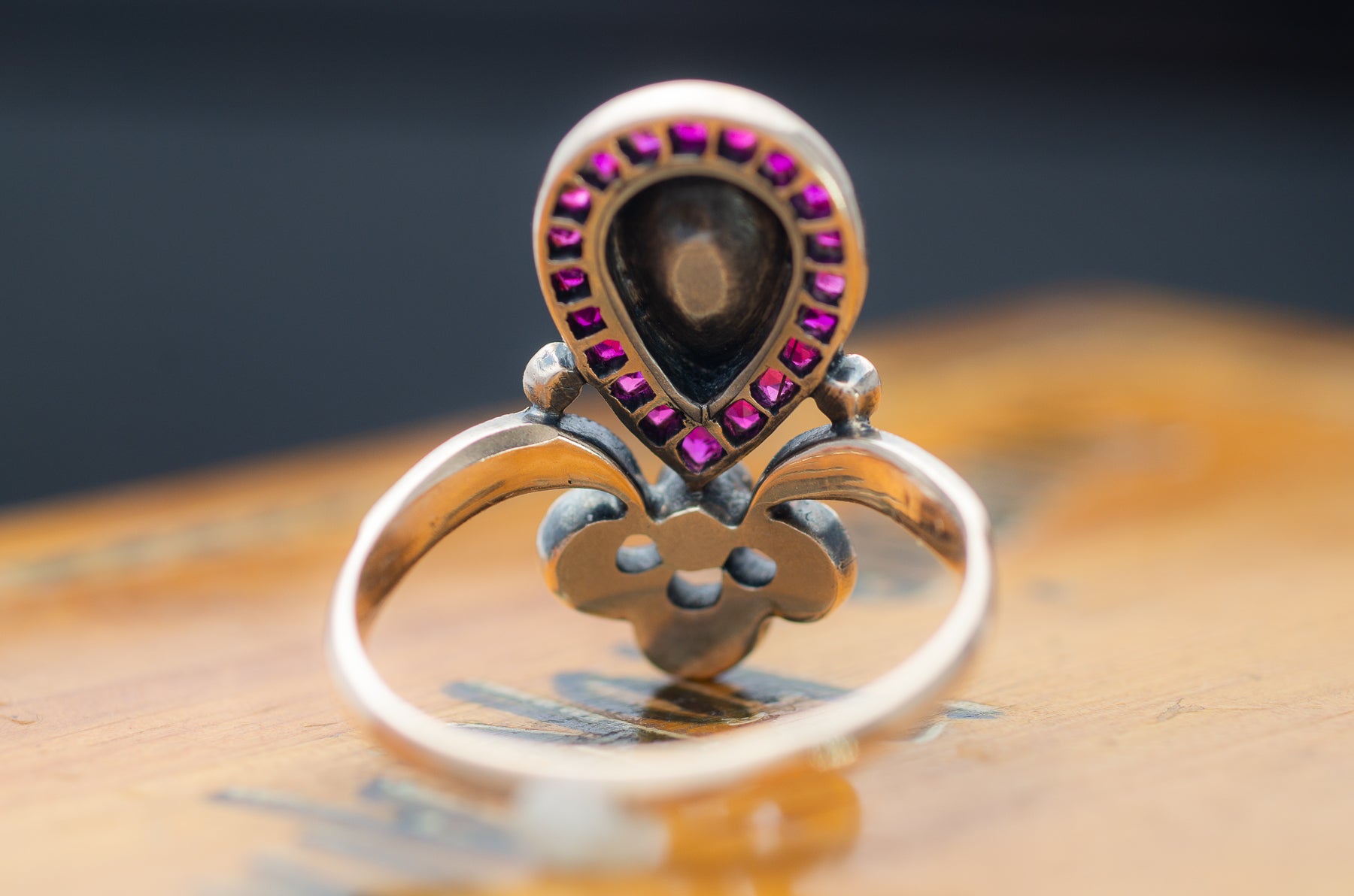 ANTIQUE RUSSIAN ROSE CUT DIAMOND TIARA RING - SinCityFinds Jewelry
