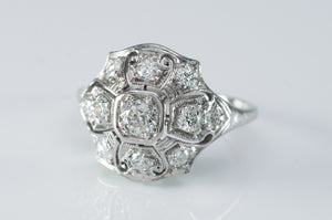 0.79CTW VINTAGE  OLD EUROPEAN CUT DIAMOND RING - SinCityFinds Jewelry