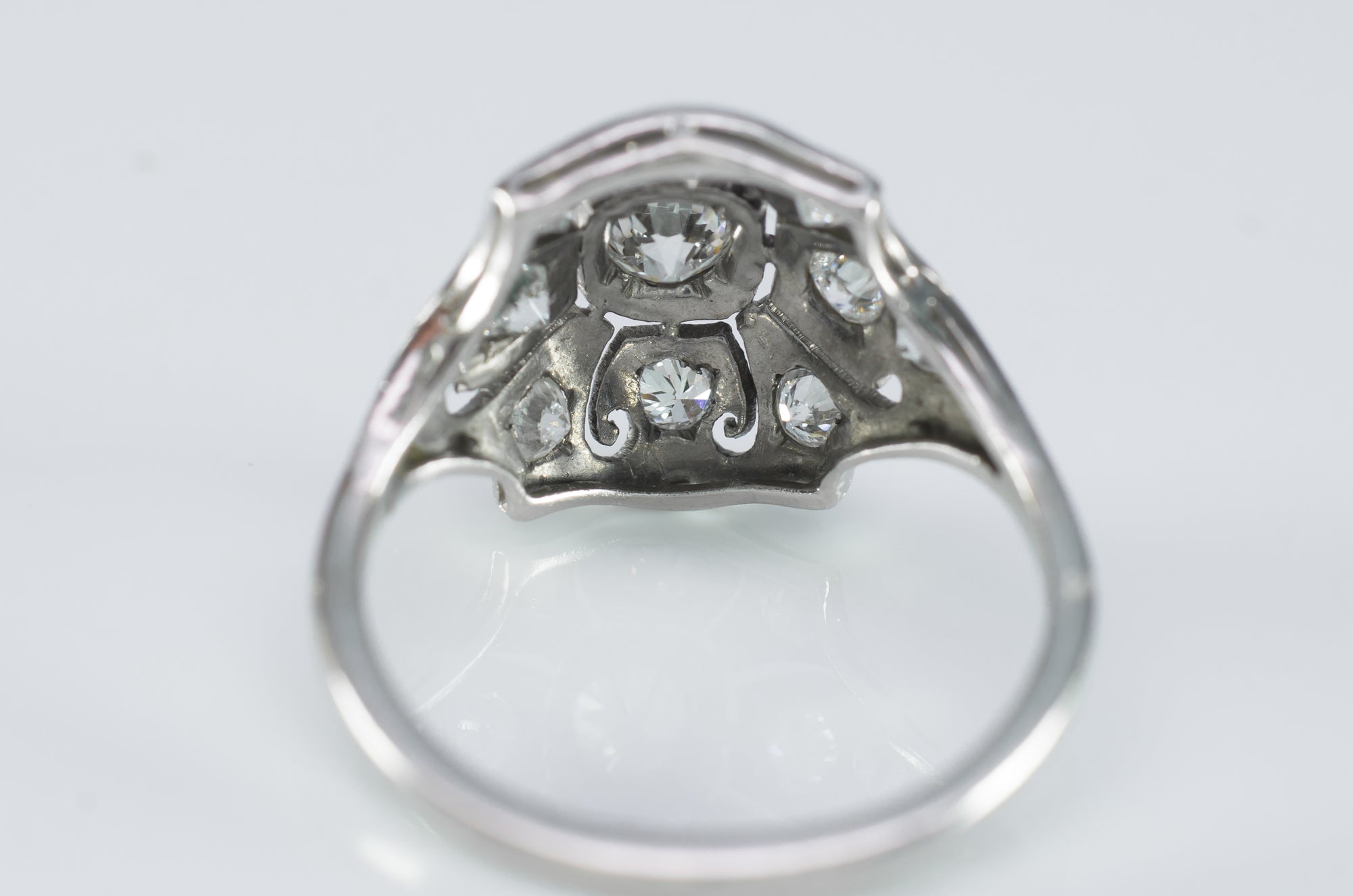 0.79CTW VINTAGE  OLD EUROPEAN CUT DIAMOND RING - SinCityFinds Jewelry