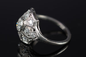 0.79CTW VINTAGE  OLD EUROPEAN CUT DIAMOND RING - SinCityFinds Jewelry