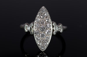 VINTAGE OLD CUT DIAMOND NAVETTE RING - SinCityFinds Jewelry