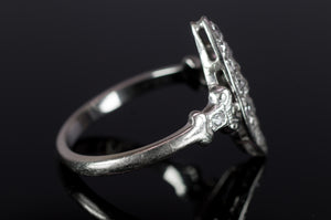 VINTAGE OLD CUT DIAMOND NAVETTE RING - SinCityFinds Jewelry