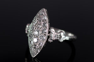 VINTAGE OLD CUT DIAMOND NAVETTE RING - SinCityFinds Jewelry