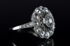 ROSE CUT DIAMOND HALO RING IN PLATINUM - SinCityFinds Jewelry