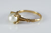 VINTAGE PEARL SOLITAIRE IN 14K GOLD - SinCityFinds Jewelry