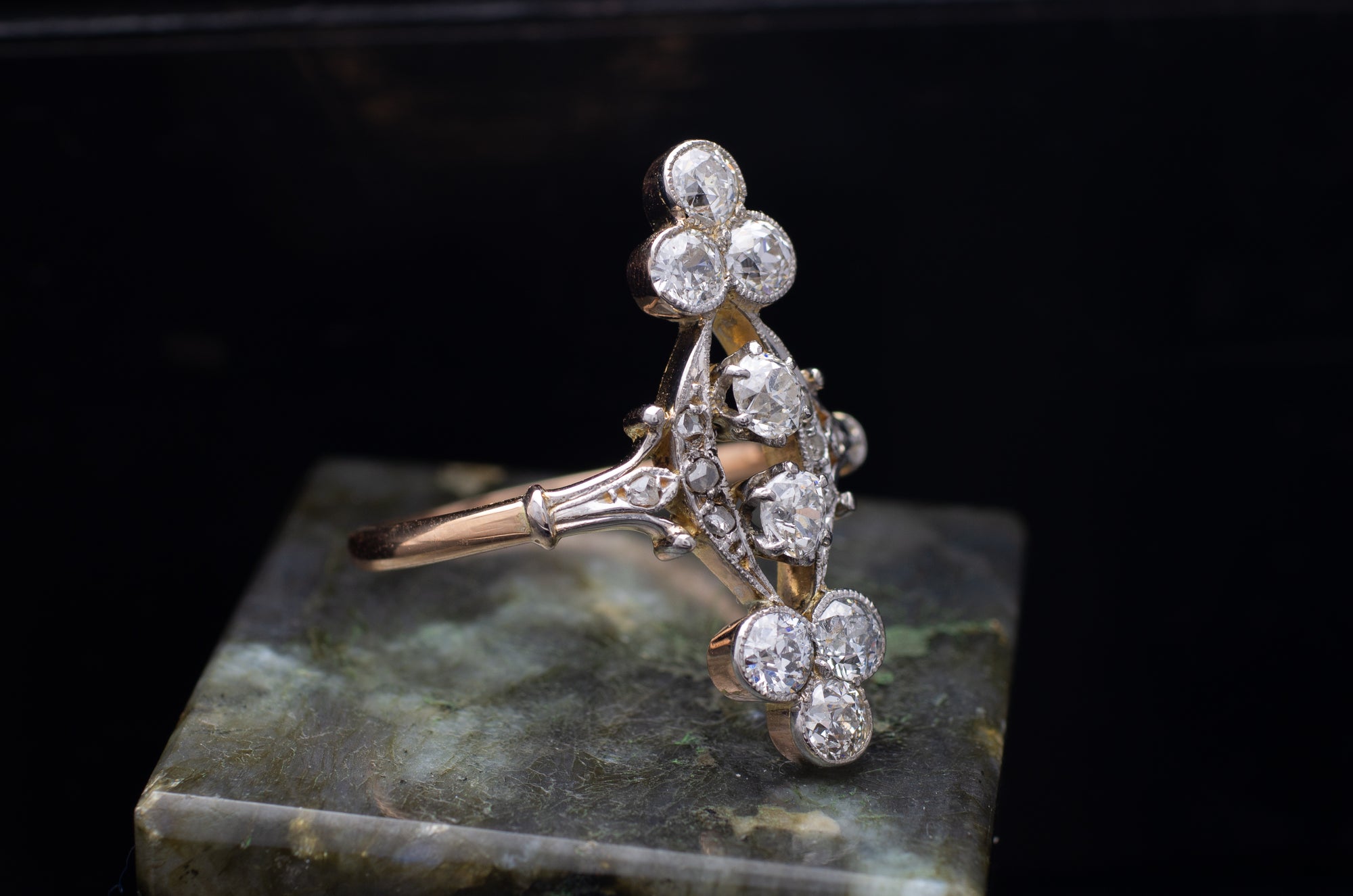 1.35CTW ANTIQUE OLD EUROPEAN CUT DIAMOND RING - SinCityFinds Jewelry