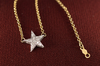 DIAMOND STAR NECKLACE - SinCityFinds Jewelry