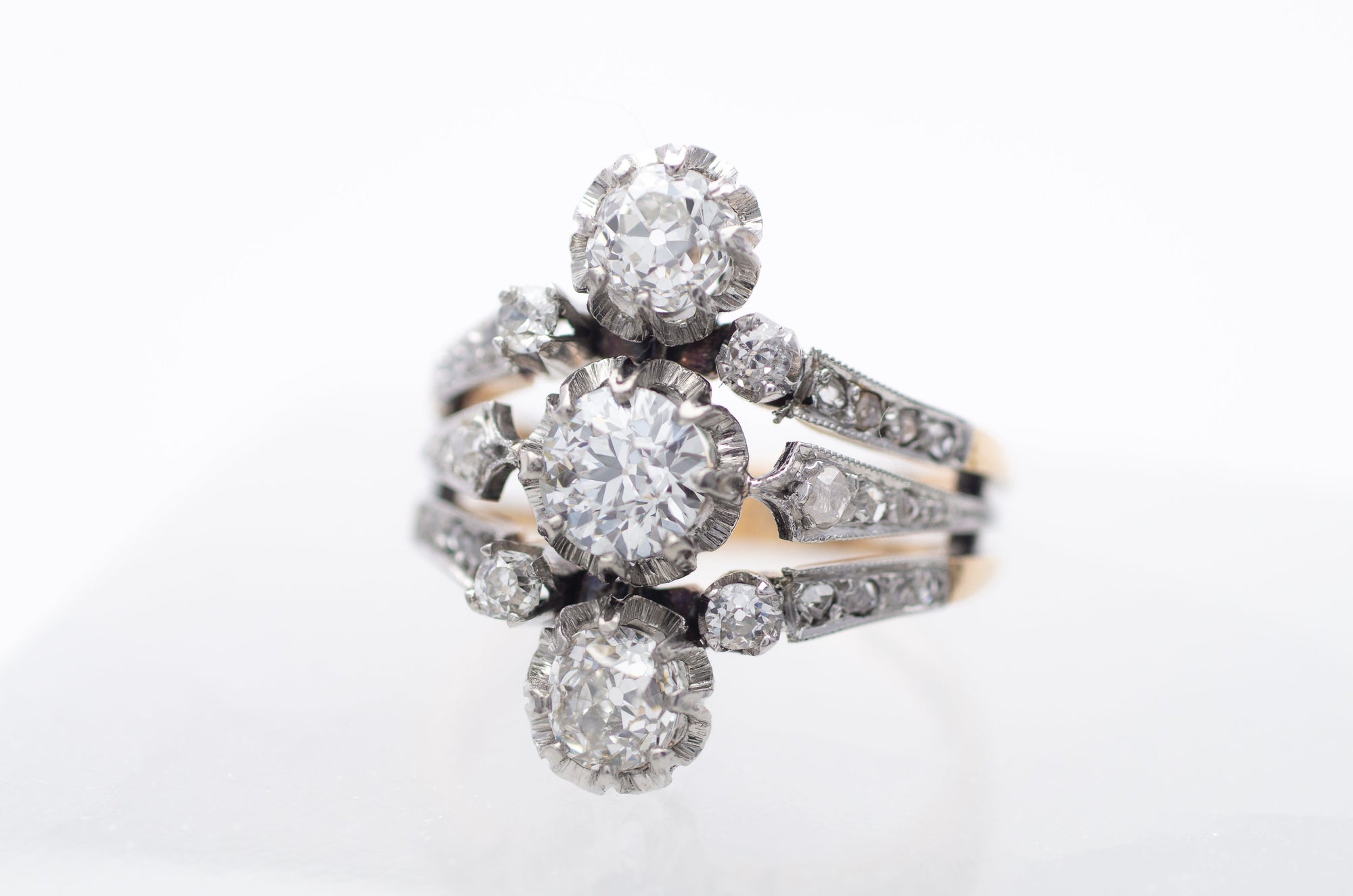 1.8CTW OLD CUT DIAMOND RING - SinCityFinds Jewelry