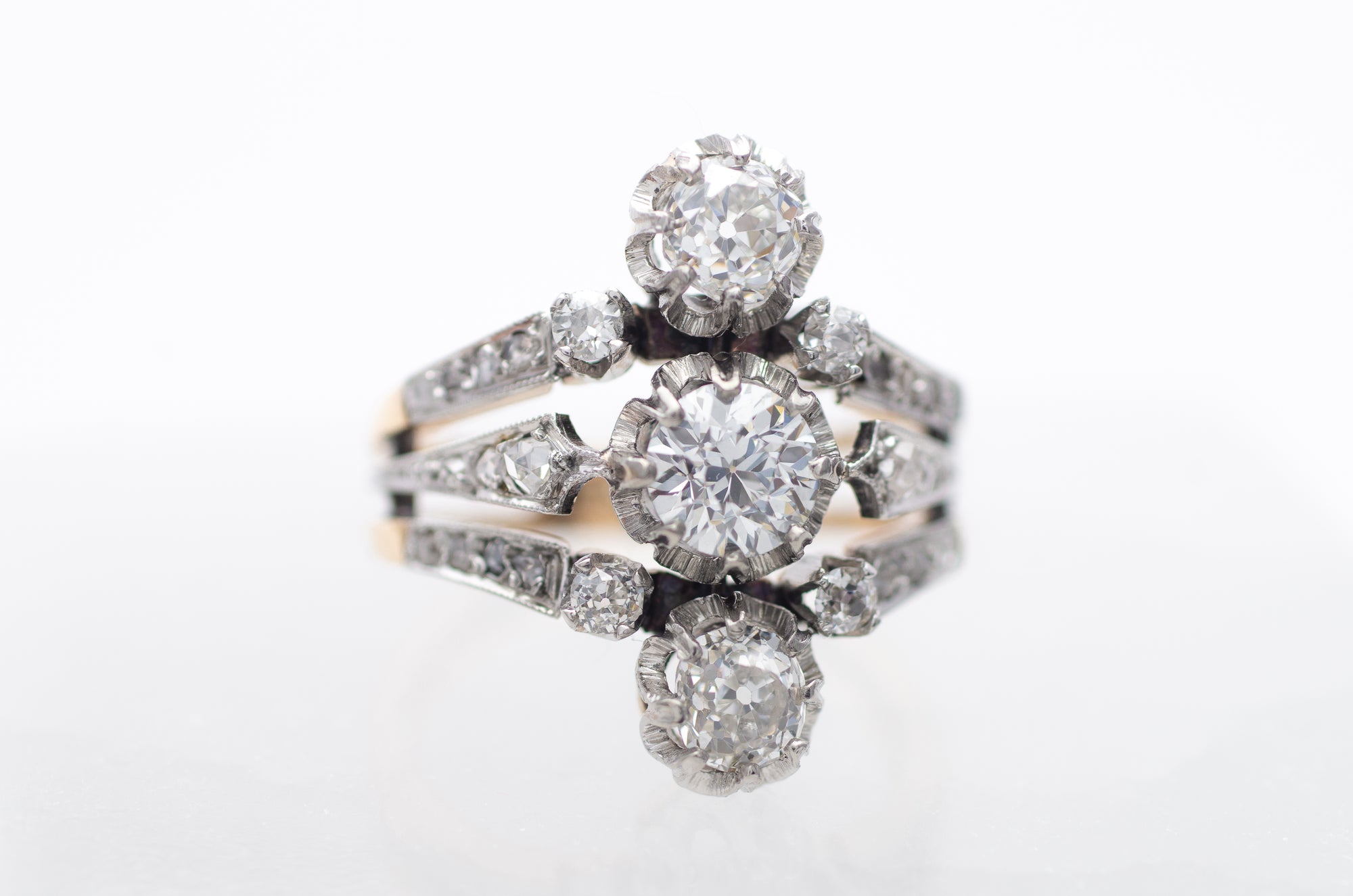 1.8CTW OLD CUT DIAMOND RING - SinCityFinds Jewelry