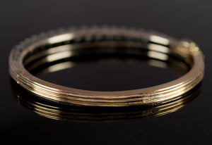 ANTIQUE OLD MINE AND ROSE CUT BANGLE - SinCityFinds Jewelry