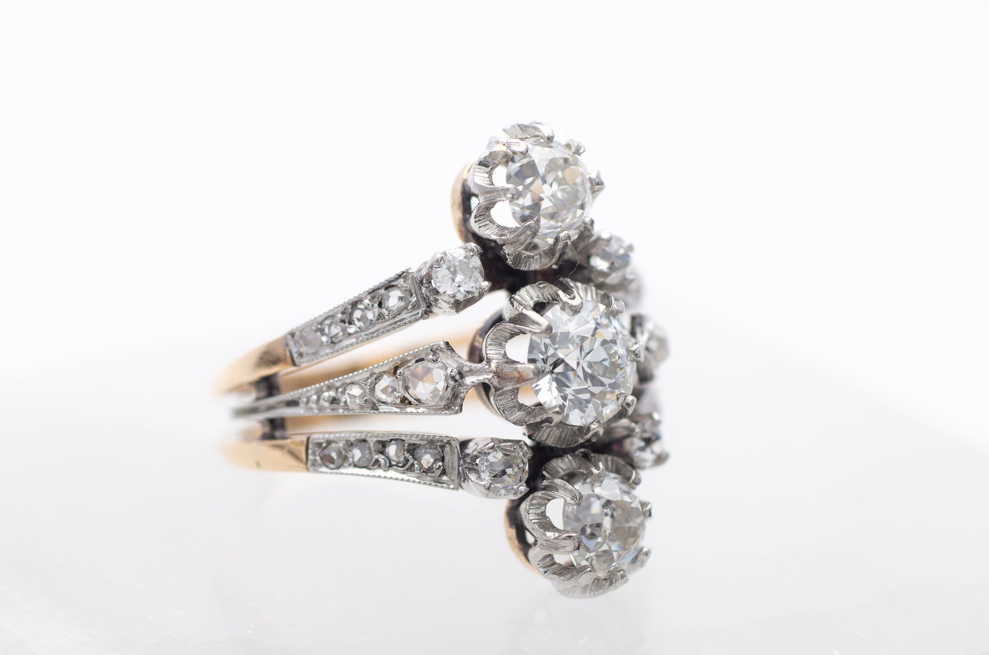 1.8CTW OLD CUT DIAMOND RING - SinCityFinds Jewelry