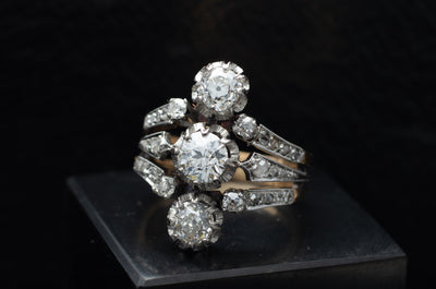 1.8CTW OLD CUT DIAMOND RING - SinCityFinds Jewelry