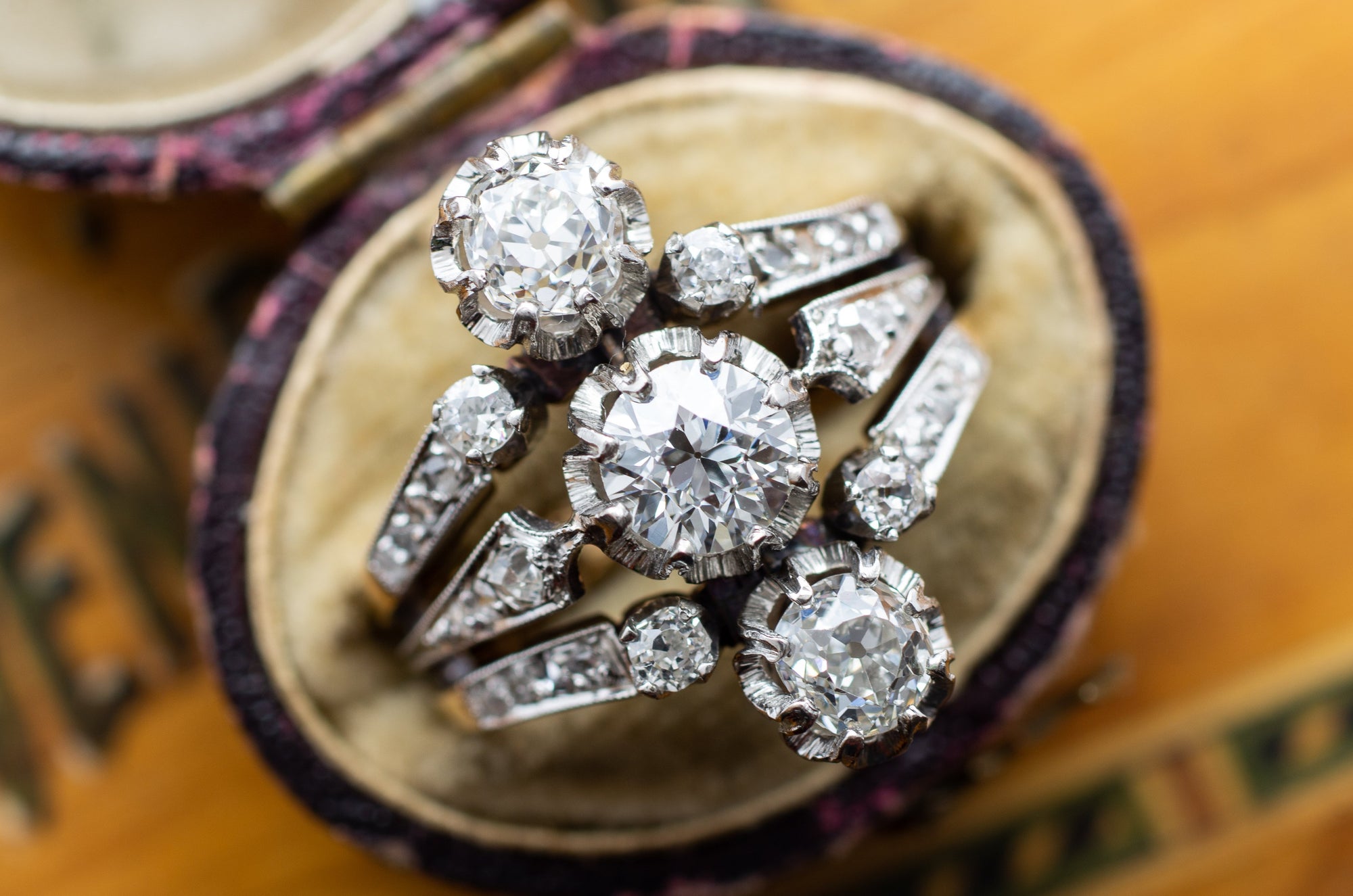 1.8CTW OLD CUT DIAMOND RING - SinCityFinds Jewelry