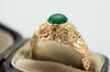 EMERALD CABOCHON GYPSY RING - SinCityFinds Jewelry