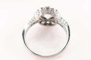 1.75CTW OLD MINE CUT DIAMOND HALO RING - SinCityFinds Jewelry