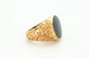 ONYX PANEL SIGNET RING IN 18K GOLD - SinCityFinds Jewelry