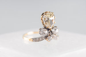 ON HOLD      1.49CTW ANTIQUE TIARA STYLE DIAMOND RING - SinCityFinds Jewelry