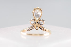 ON HOLD      1.49CTW ANTIQUE TIARA STYLE DIAMOND RING - SinCityFinds Jewelry