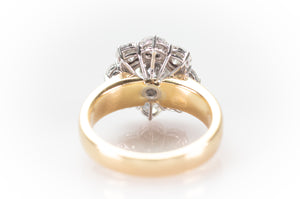 3.44CTW DIAMOND HALO RING - SinCityFinds Jewelry