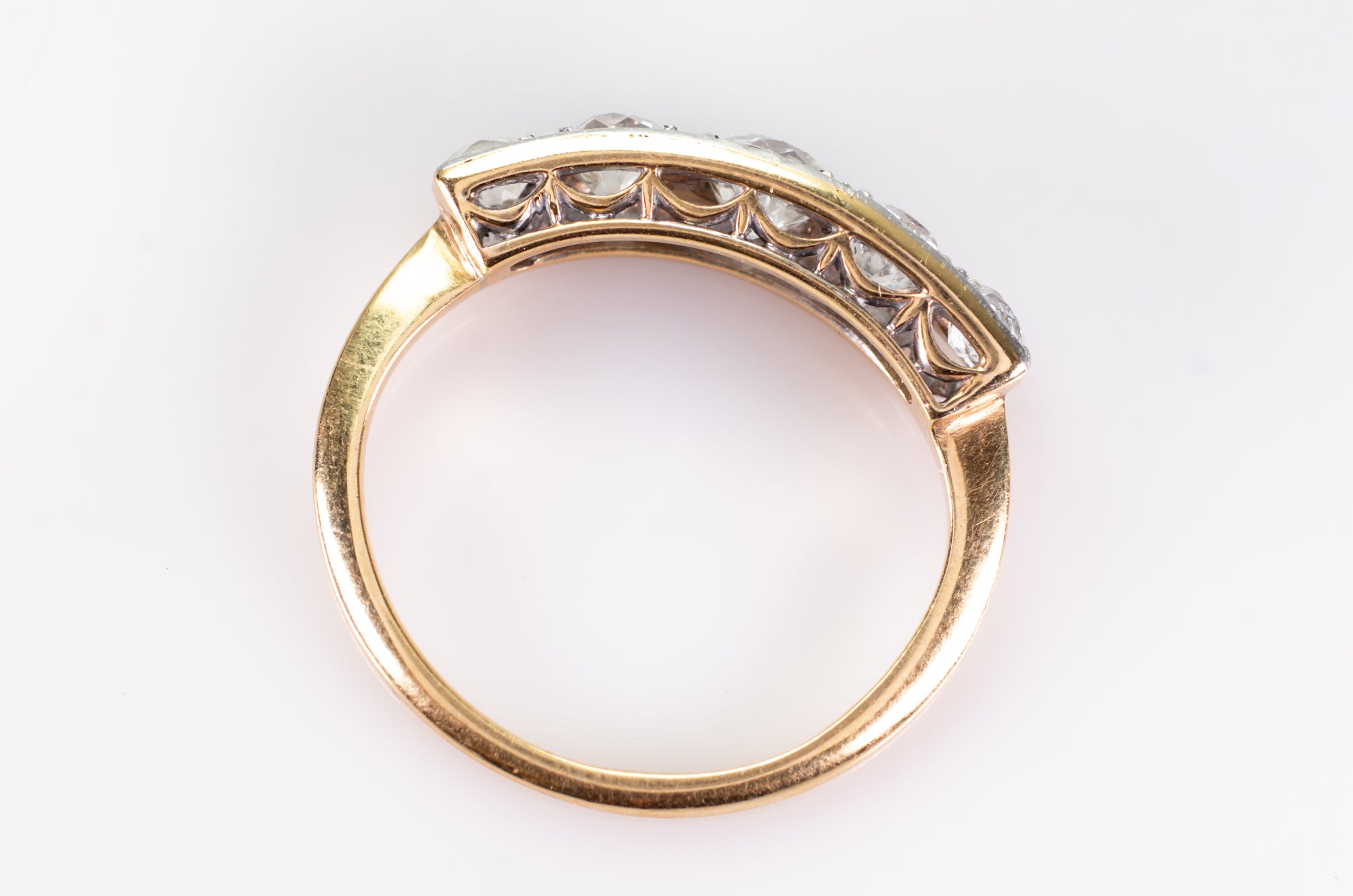 ON HOLD 1.60CTW OLD MINE CUT FIVE STONE RING - SinCityFinds Jewelry