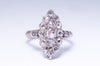 ANTIQUE ROSE CUT DIAMOND NAVETTE SYLE RING - SinCityFinds Jewelry
