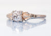 OLD MINE CUT DIAMOND SOLITAIRE ENGAGEMENT RING - SinCityFinds Jewelry