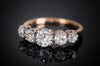 1.43CTW HALF HOOP FIVE STONE OLD CUT DIAMOND BAND - SinCityFinds Jewelry