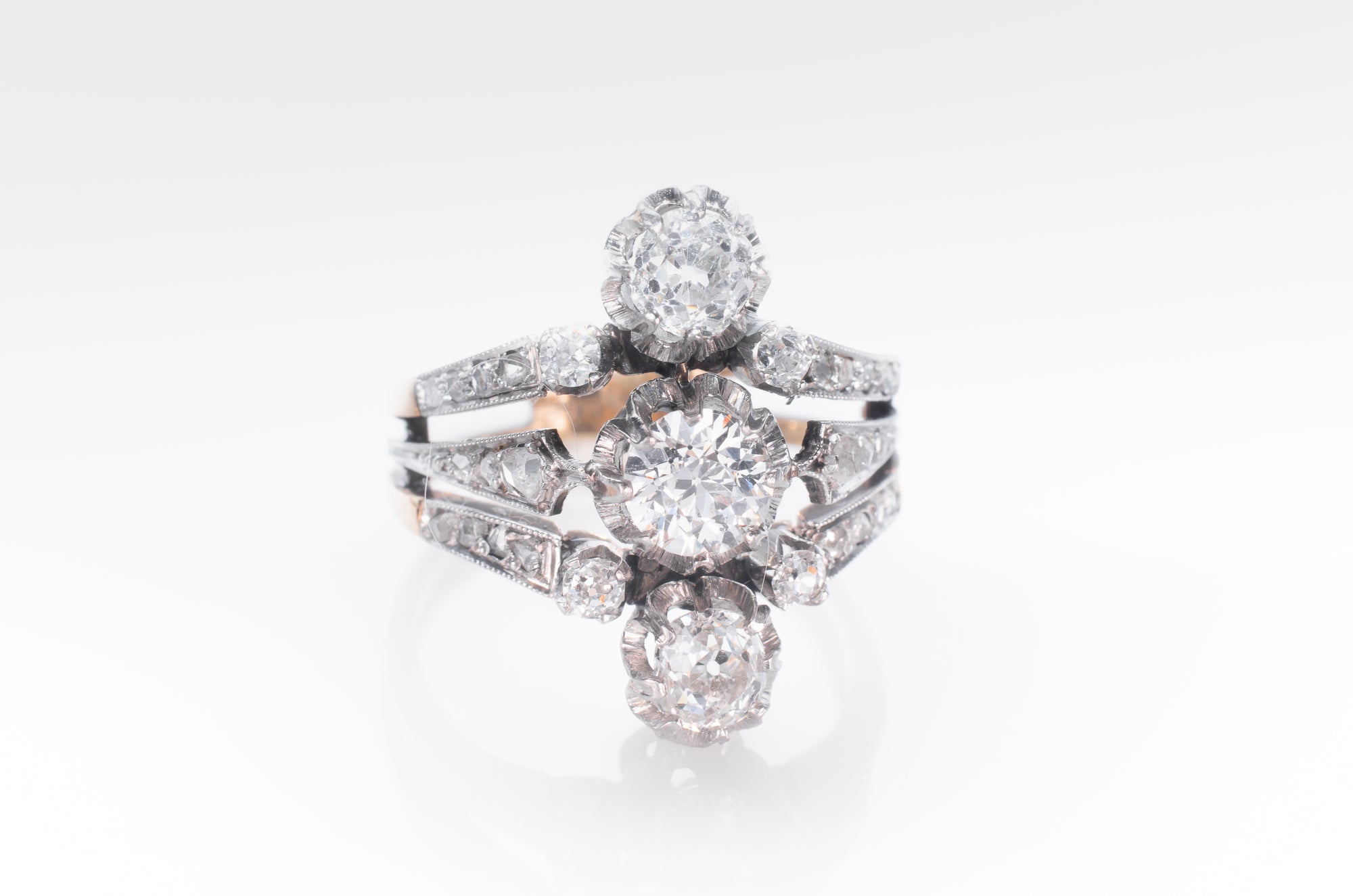 1.8CTW OLD CUT DIAMOND RING