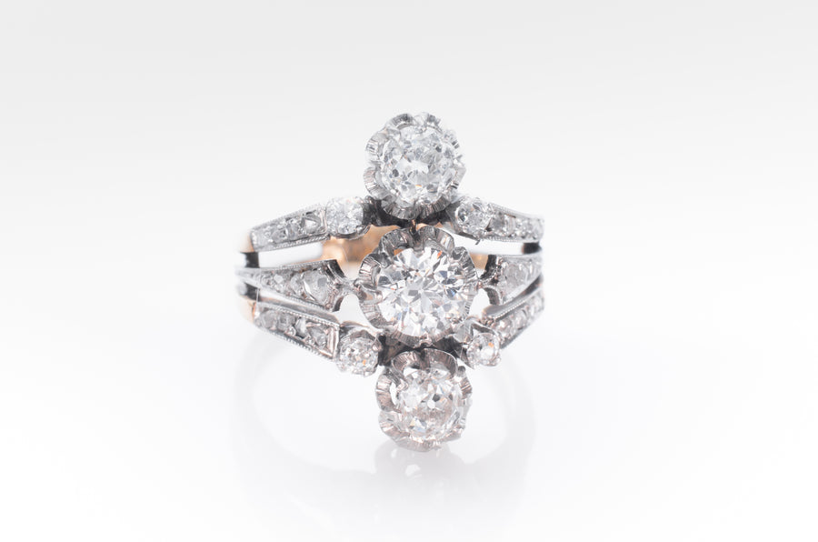 1.8CTW OLD CUT DIAMOND RING